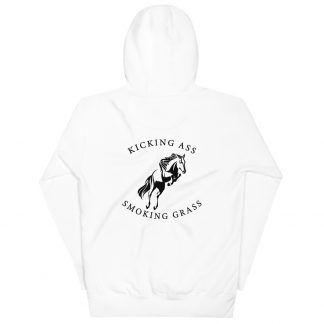 Kicking Ass Smoking Grass CannaGrin Hoodie